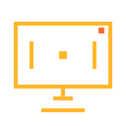 Retro screen showing a simple paddle game