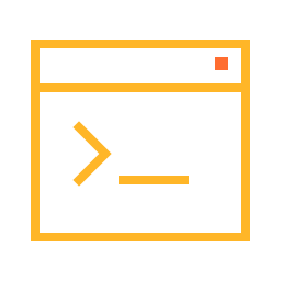 Terminal window with a command prompt